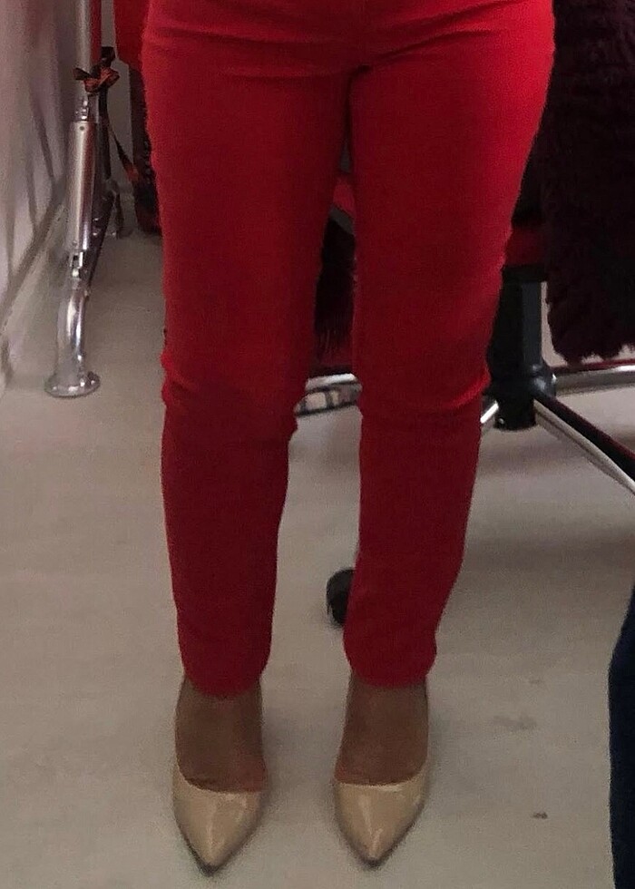 Kırmızı spor pantolon - Görsel 2