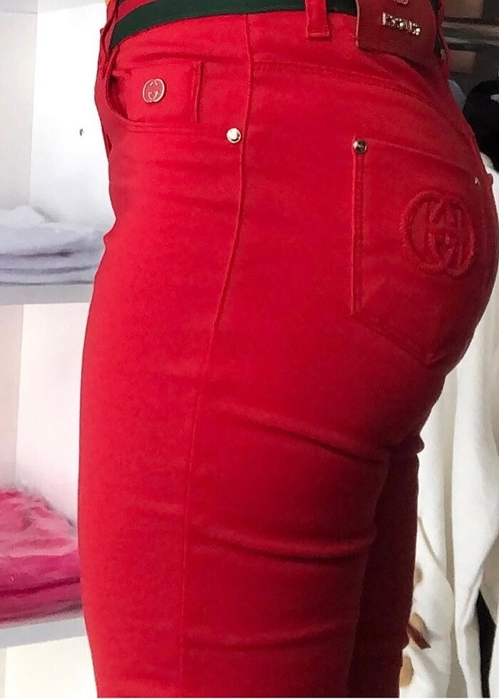 Kırmızı spor pantolon - Görsel 3