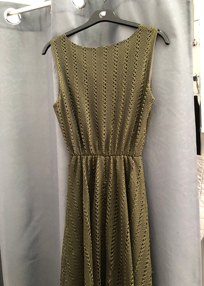 Yazlık  file kumaştan  elbise - Görsel 3