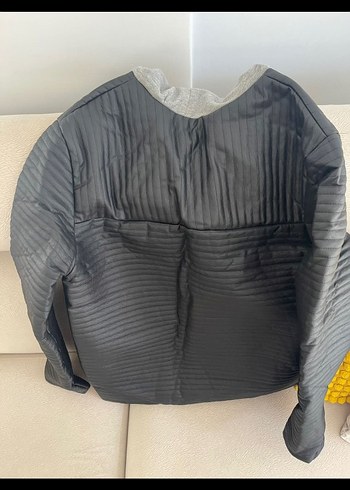 Siyah Dikişli Motosikletçi Tarzı deri mont - Görsel 3