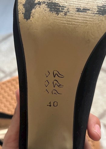 40 Beden siyah Renk Siyah Süet Tokalı Kadın Topuklu Ayakkabı