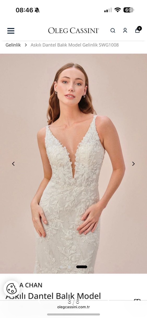 OLEG CASSİNİ BALIK MODEL GELİNLİK - Görsel 3