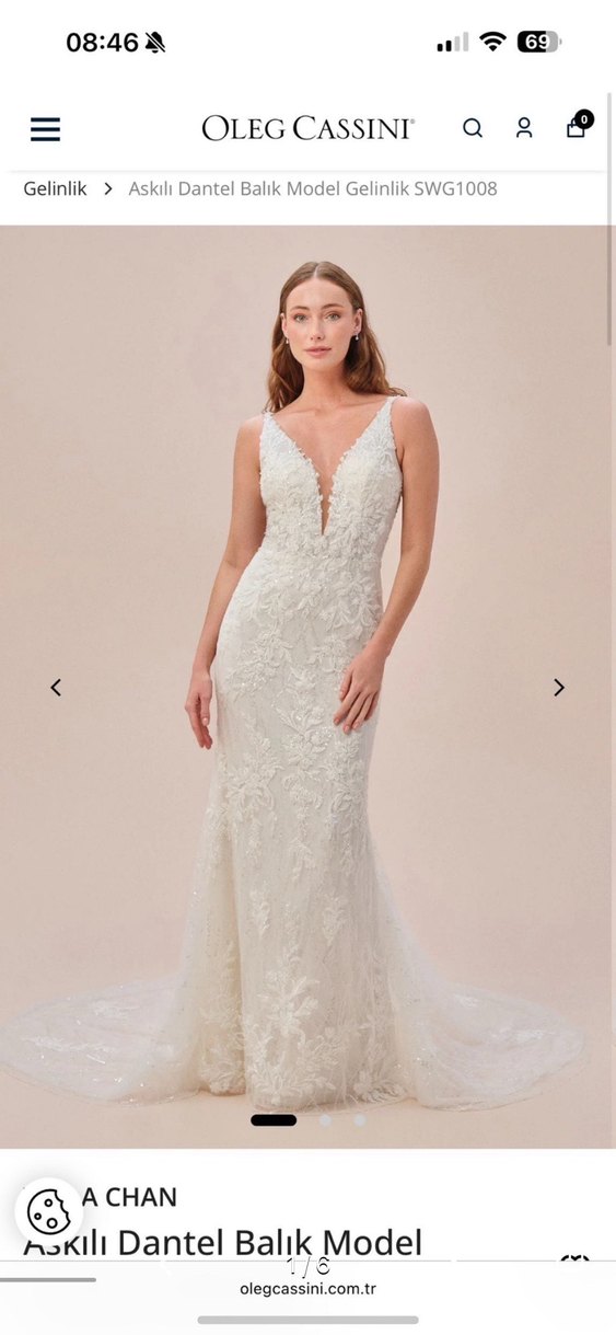 OLEG CASSİNİ BALIK MODEL GELİNLİK - Görsel 2