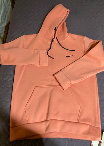 Kadın Pembe Kapüşonlu Oversize Sweatshirt