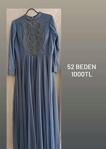 Uzun Kollu Nakışlı Bohem Elbise