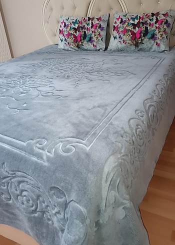 Çok Renkli Nakışlı Battaniye Çift Kişilik - Görsel 6