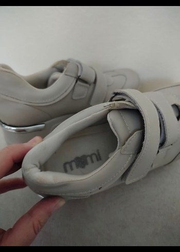 Tokalı Beyaz Kadın Dolgu Topuk Spor Ayakkabı - Görsel 4