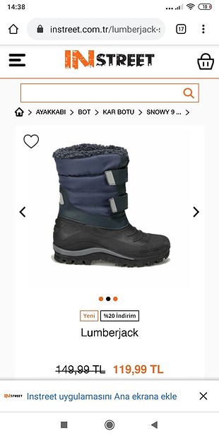 çocuk botu 33 numara. alt kısmında delik var