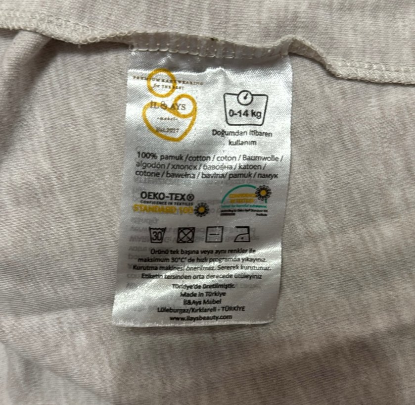 İlays Sling Bej Pamuklu Bebek Kanguru 0-14 kg - Görsel 5