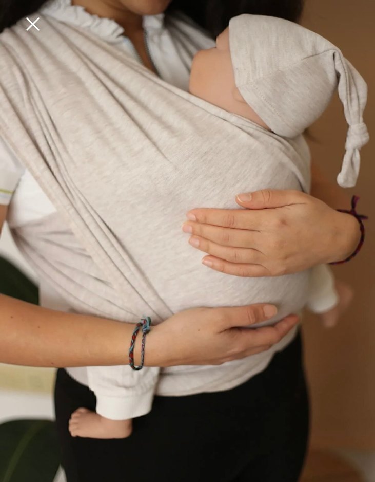 İlays Sling Bej Pamuklu Bebek Kanguru 0-14 kg - Görsel 2