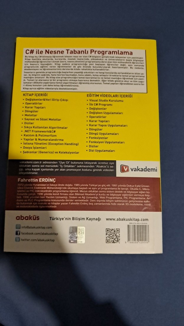 C# İle Nesne Tabanlı Programlama - Fahrettin Erdinç - Görsel 2