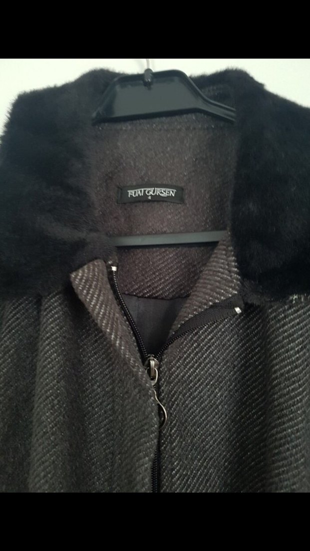 Gri Kemerli Uzun Kadın Kaban - Görsel 3