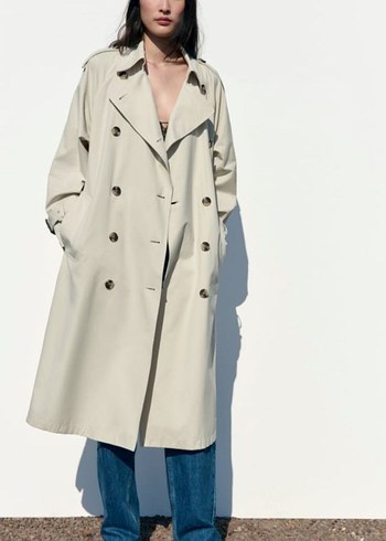 Zara zara krem oversize trençkot Trenchcoat