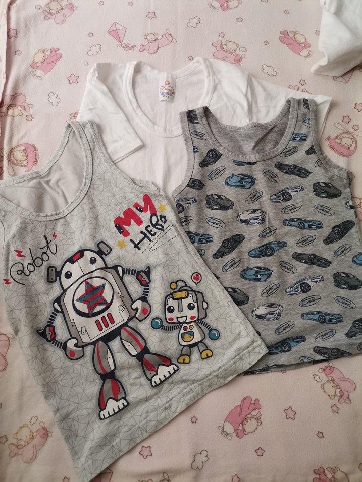 Gri Baskılı Çocuk Atletleri 3'lü - Görsel 2