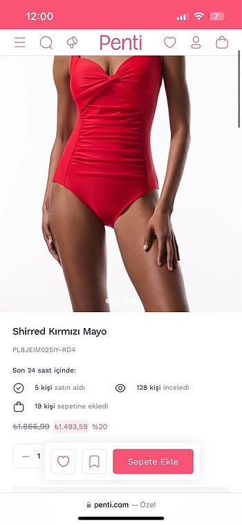 s Beden pembe Renk Penti mayo