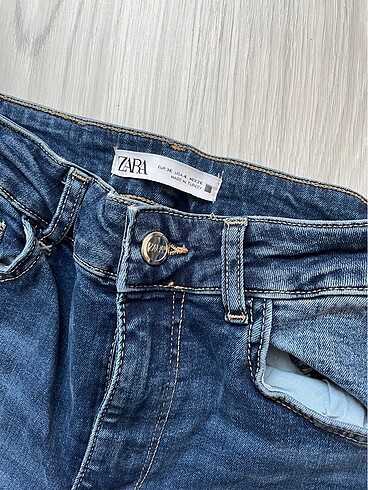 36 Beden mavi Renk Zara İspanyol paça pantolon