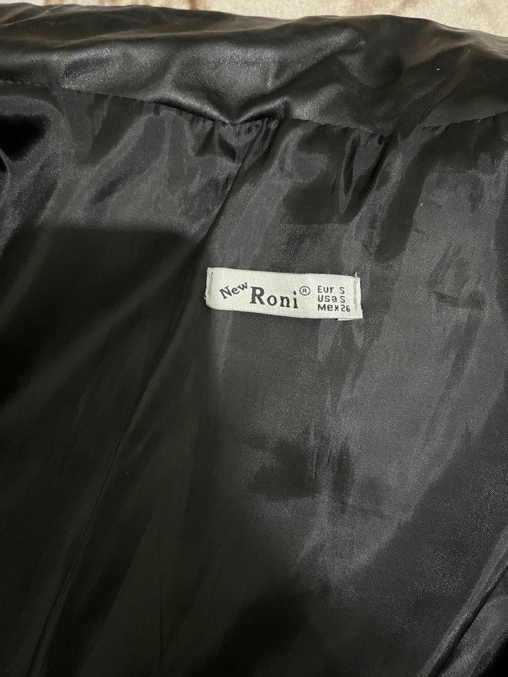 Siyah Deri Kadın Kışlık Mont - Görsel 2