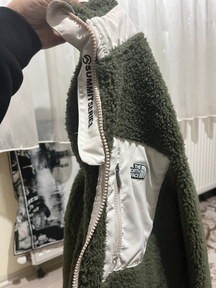 Orijinal Fermuarlı Yeşil Rahat kışlık Mont - Görsel 4