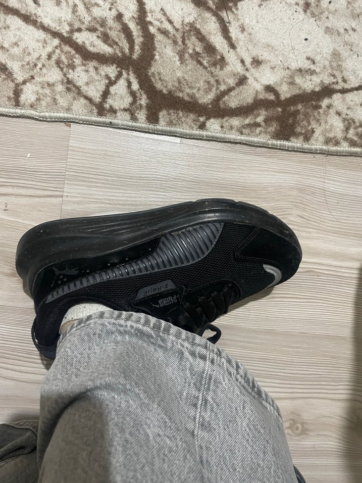 Siyah Gri Kadın Spor Ayakkabı Wedge Topuklu - Görsel 4