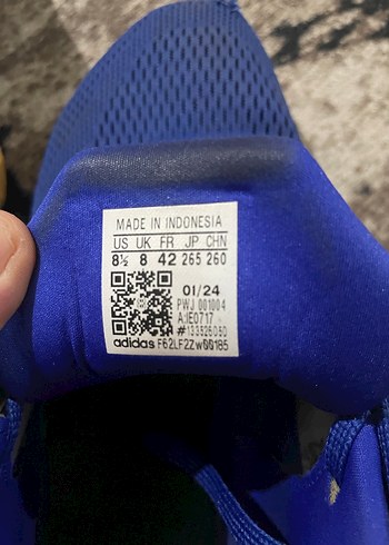 Orijinal Erkek Mavi Spor Koşu Ayakkabısı Velcro Bağcıklı - Görsel 5