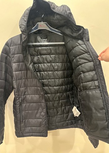 Pull and bear Siyah Fermuarlı Kadın Kışlık Mont - Görsel 2