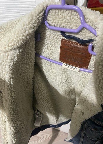 Orijinal Kürklü Mavi Denim Kadın Ceket - Görsel 3