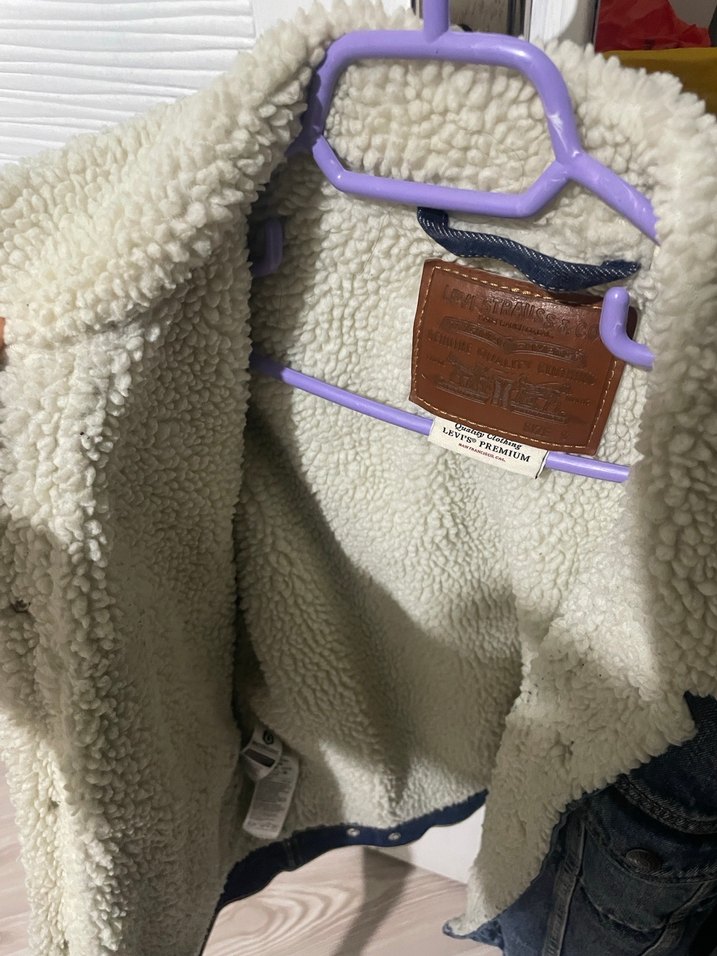 Orijinal Kürklü Mavi Denim Kadın Ceket - Görsel 3