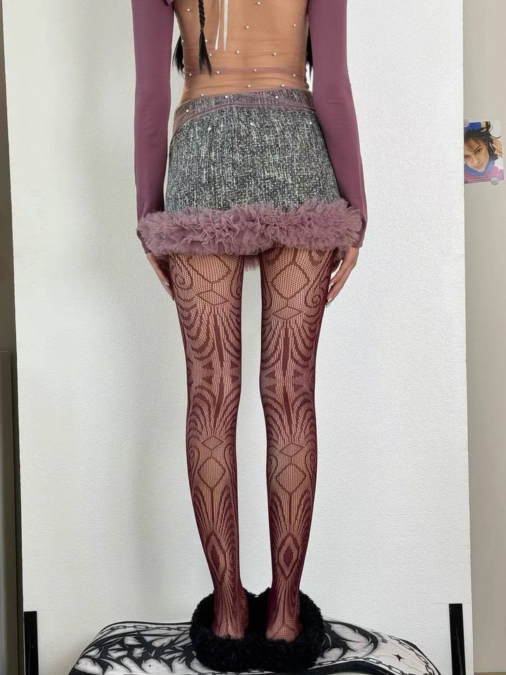 DESENLİ KÜLOTLU ÇORAP - Görsel 4