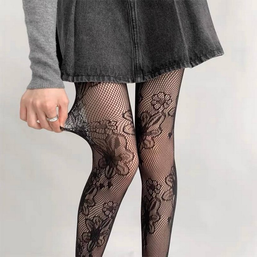 ÇİÇEK DESENLİ KÜLOTLU ÇORAP - Görsel 2