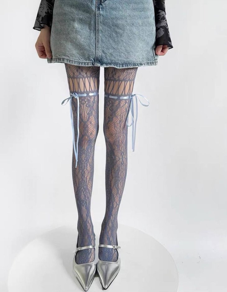 DESENLİ KÜLOTLU ÇORAP - Görsel 2