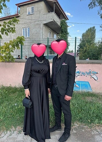 Saten tesettür elbise 
