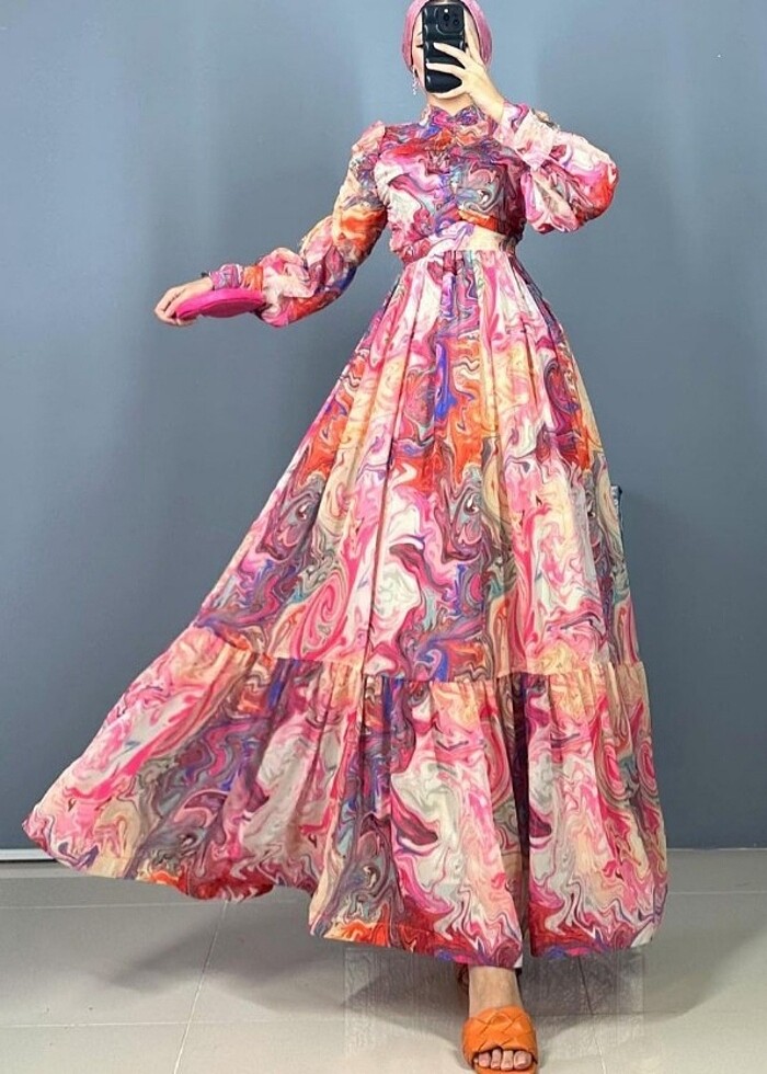 Prenses model abiyem ve ustundeki şalı - Görsel 2