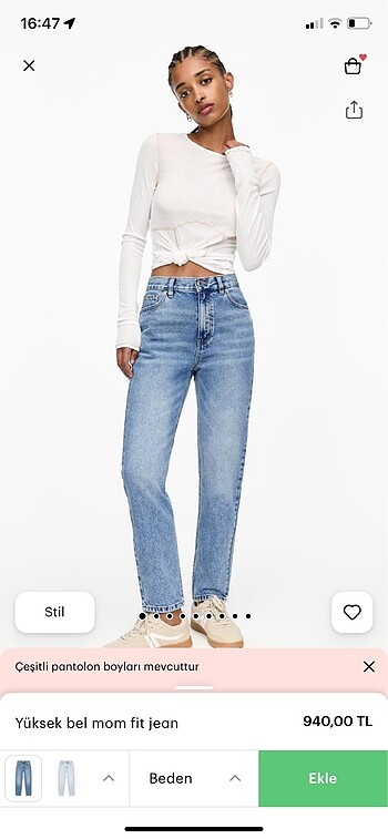 Mom fit jean