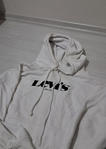 Levis Levi S Beyaz Kapusonlu Sweatshirt