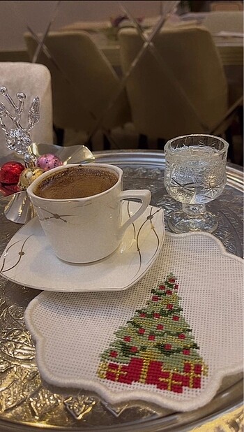 Beden Kanaviçe yılbaşı konsepti kokteyl peçete
