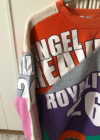 Renkli Baskılı Kadın Sweatshirt - Görsel 2