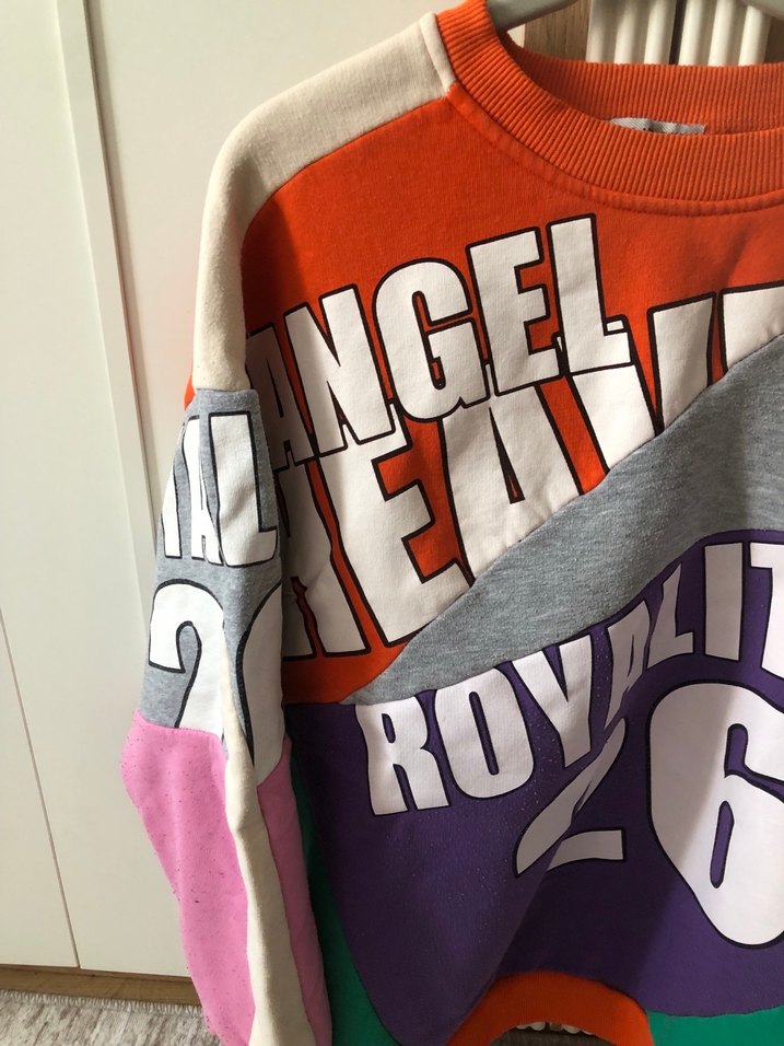 Renkli Baskılı Kadın Sweatshirt - Görsel 2