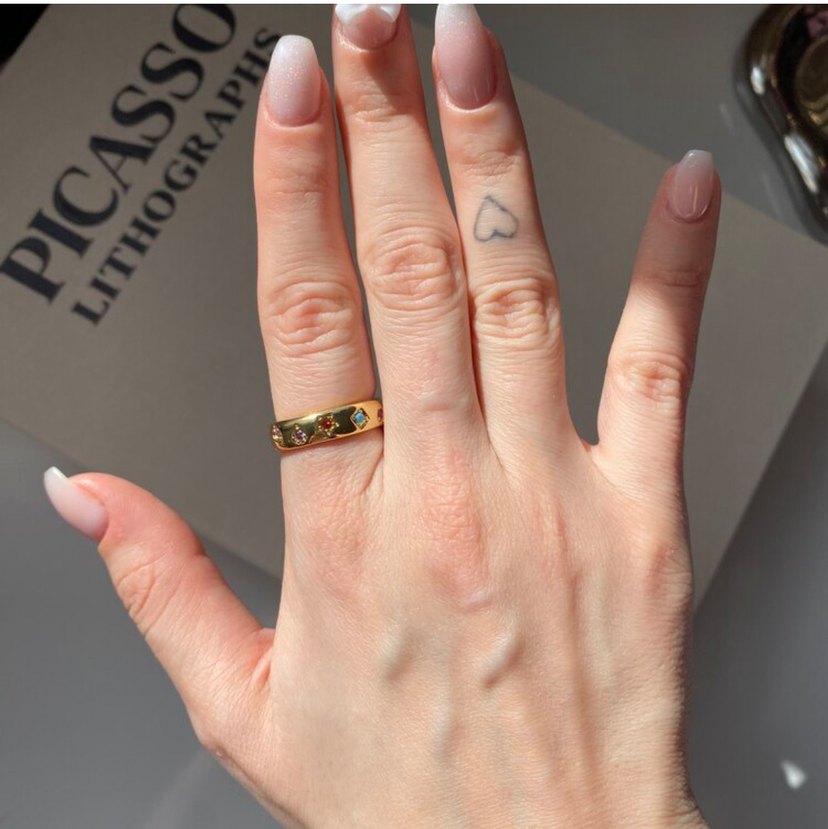 Boncuk Detaylı Çok Renkli Kadın Yüzük - Görsel 2