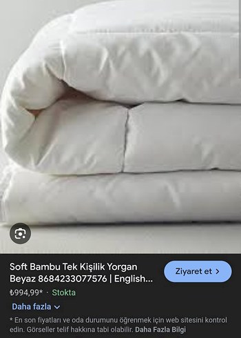 Soft Bambu Tek Kişilik Beyaz Yorgan