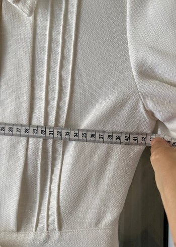 36 Beden beyaz Renk Beyaz Uzun Kadın Keten Pardesü