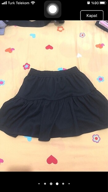 H&M siyah şort etek mini etek