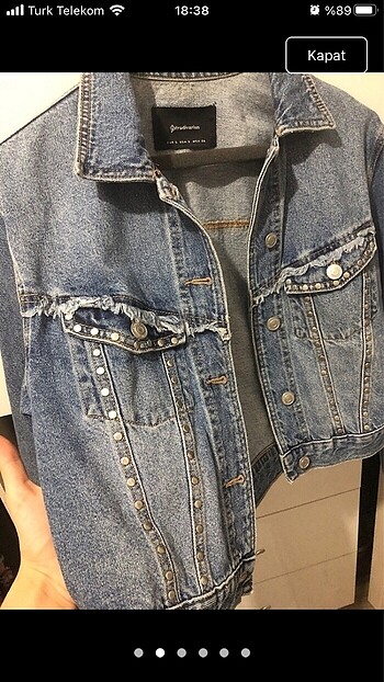Stradivarius stradivarius kot ceket taşlı ceket crop ceket yazlık kot ceket b