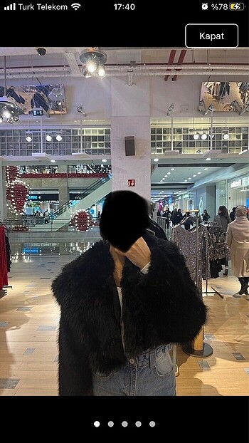 s Beden siyah Renk İBANDAN SATIŞ PARANIN ÜSTÜ İBANA* pull and bear siyah suni kürk 