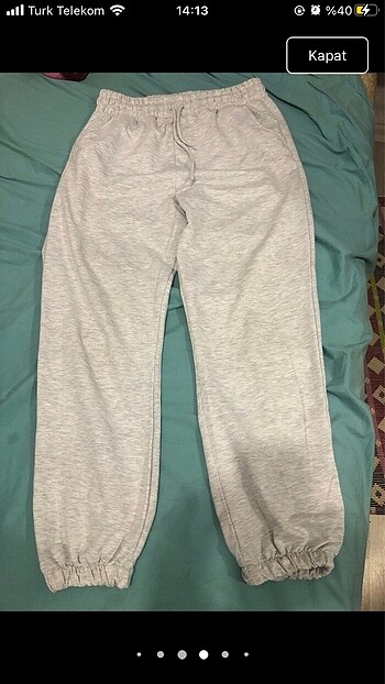 Bershka pamuklu jogger pantolon eşofman gri eşofman nike adidas puma ove