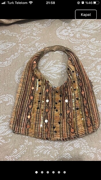 vintage pullu çanta
