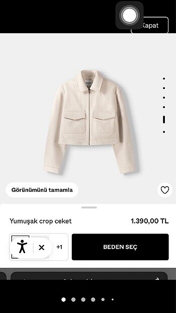 IXBANDAN SATIS bershka yumuşak crop ceket süet ceket bej
