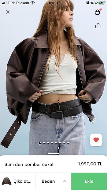 Pull and Bear ceket+deri üst ilanı