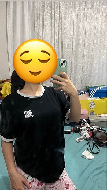 s Beden siyah oversize tişört