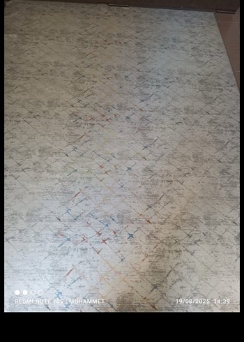 Diğer Gri soyut desenli çağdaş halı
