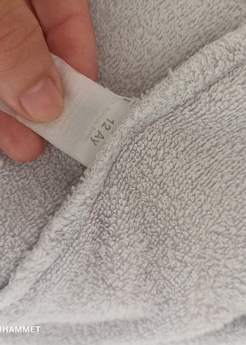 Gri Nakışlı Erkek Çocuk Bornozu - Görsel 5